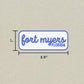 Fort Myers, Florida Retro Travel Sticker – Colorful Vinyl Decal for Laptop, Water Bottle & Luggage