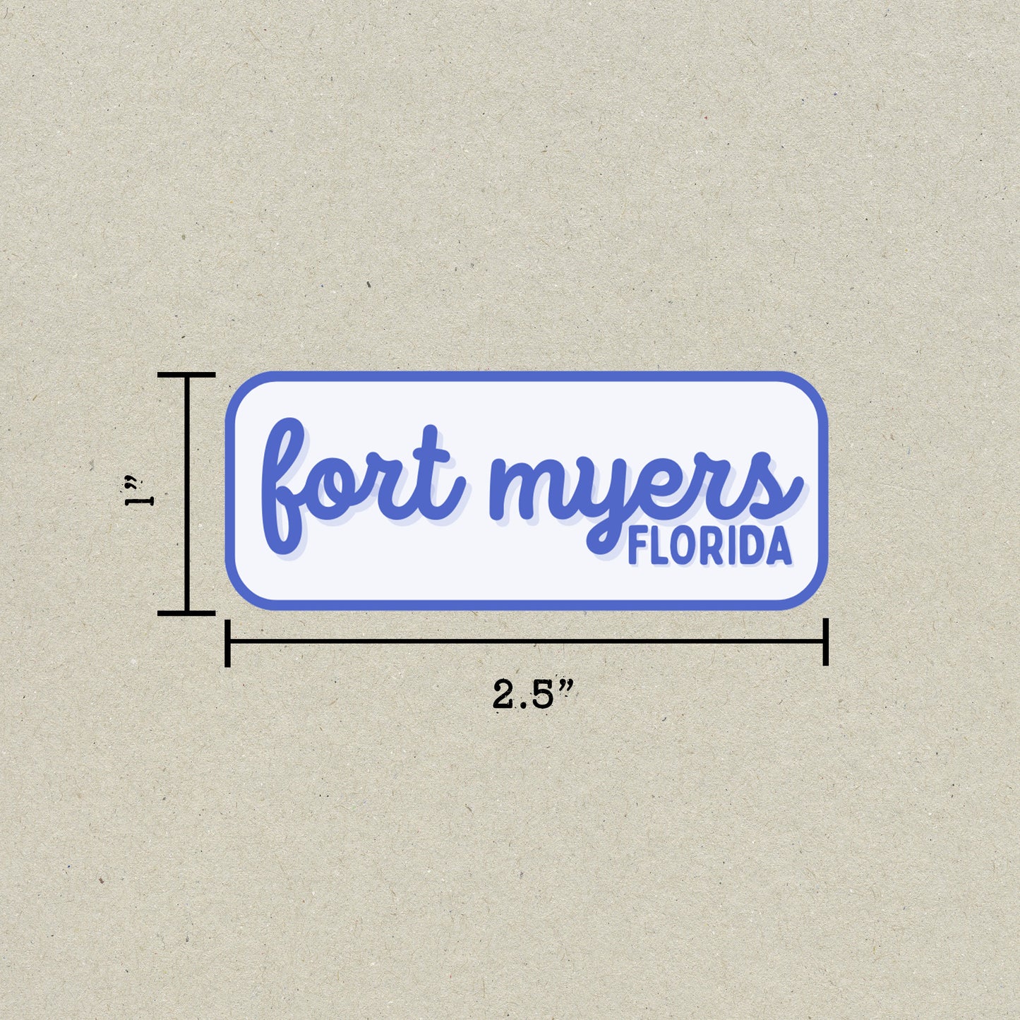Fort Myers, Florida Retro Travel Sticker – Colorful Vinyl Decal for Laptop, Water Bottle & Luggage