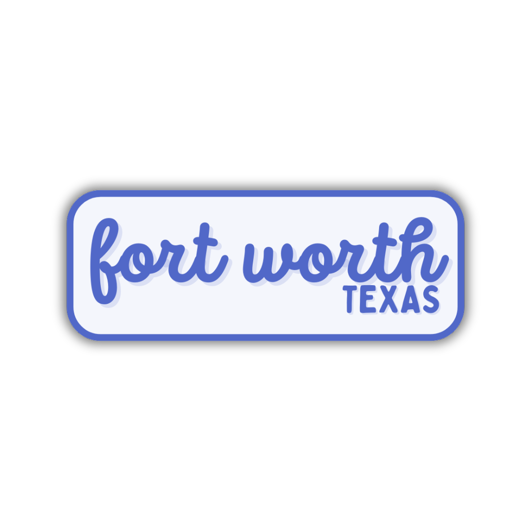 Fort Worth, Texas Retro Travel Sticker – Colorful Vinyl Decal for Laptop, Water Bottle & Luggage