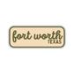 Fort Worth, Texas Retro Travel Sticker – Colorful Vinyl Decal for Laptop, Water Bottle & Luggage