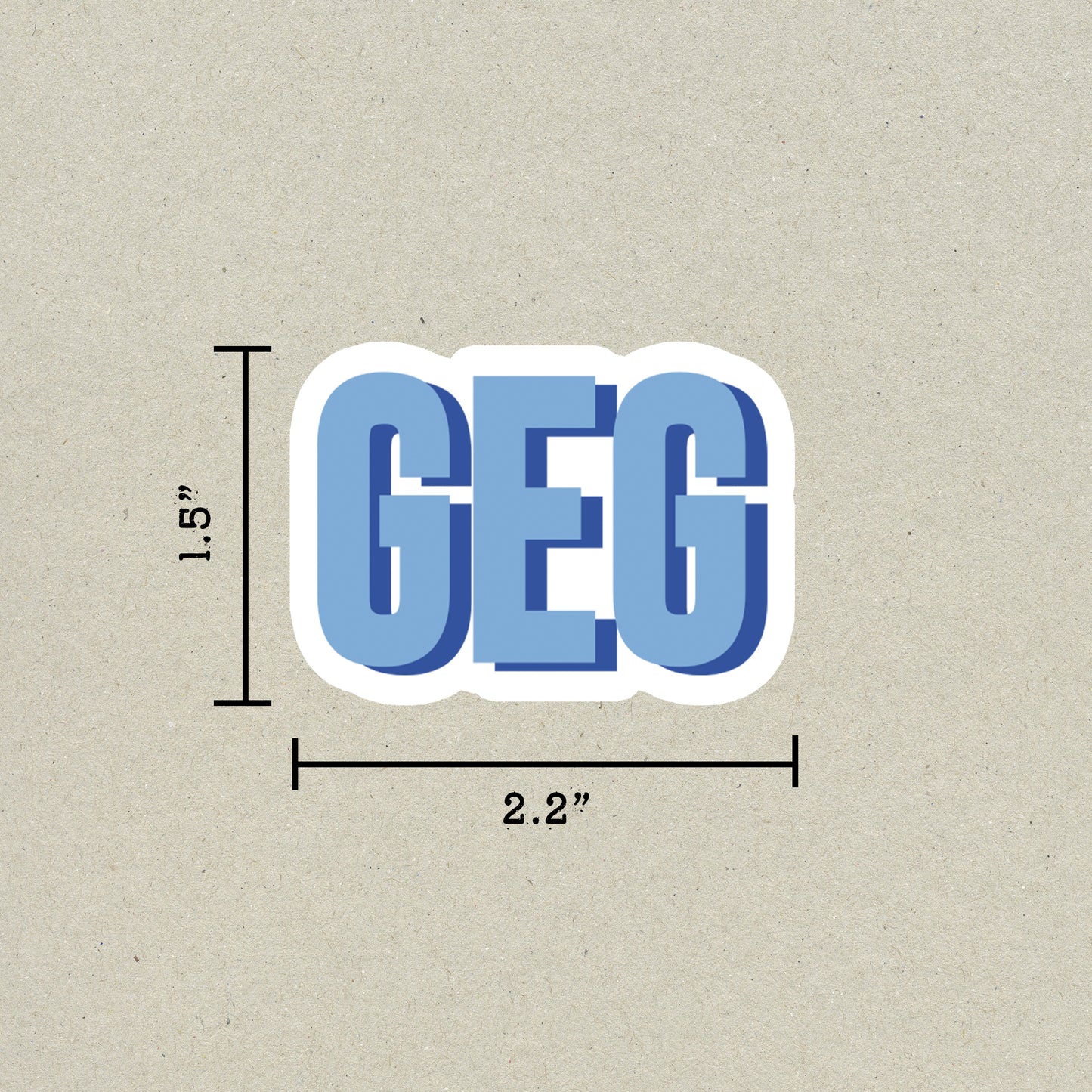 GEG Double Layered Sticker