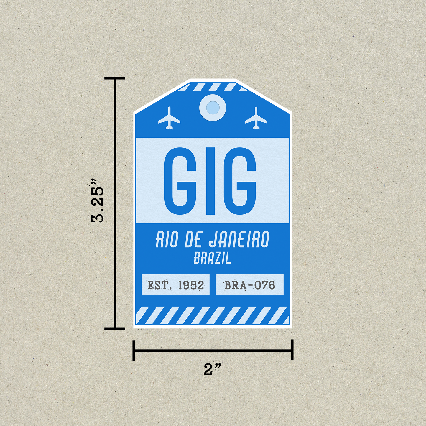 GIG Vintage Luggage Tag Sticker