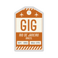 GIG Vintage Luggage Tag Sticker