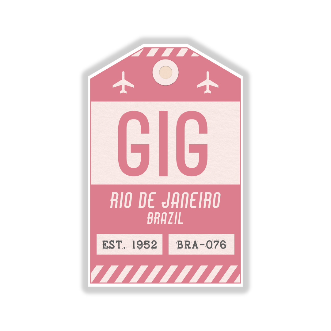 GIG Vintage Luggage Tag Sticker