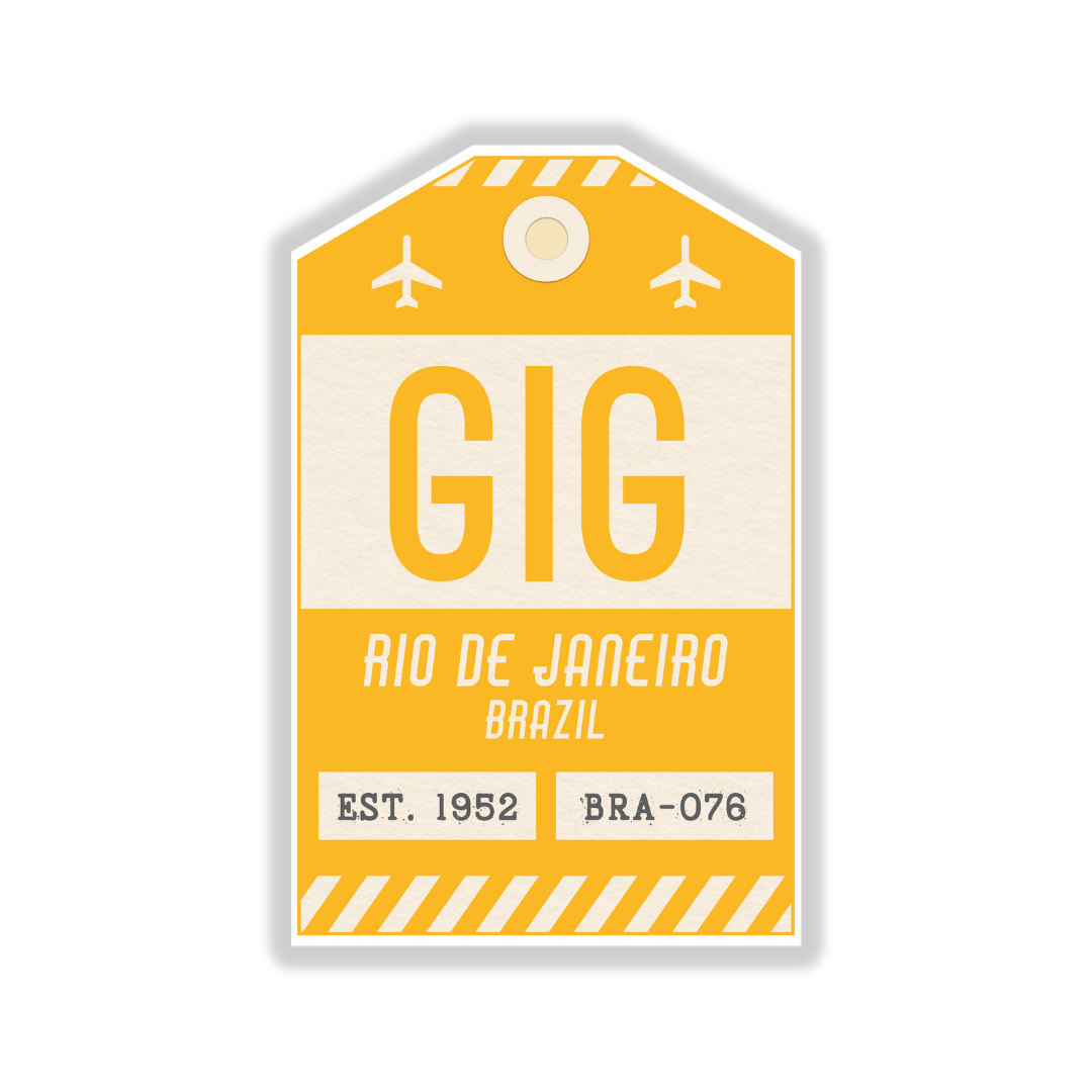 GIG Vintage Luggage Tag Sticker