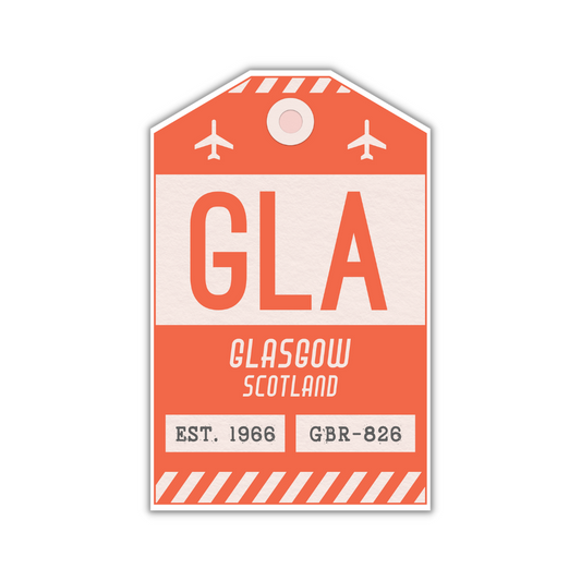 GLA Vintage Luggage Tag Sticker