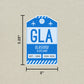 GLA Vintage Luggage Tag Sticker