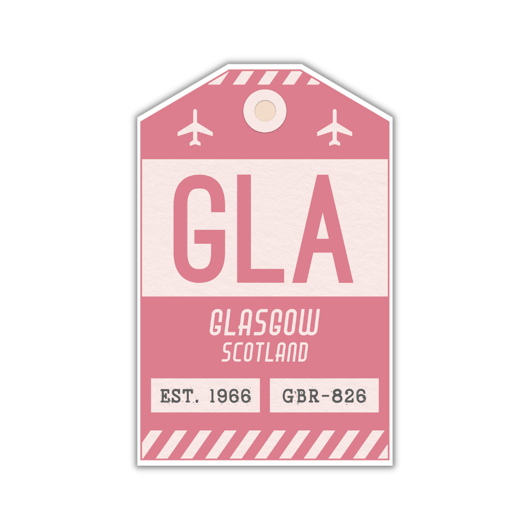 GLA Vintage Luggage Tag Sticker