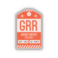 GRR Vintage Luggage Tag Sticker