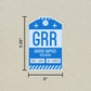 GRR Vintage Luggage Tag Sticker
