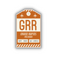 GRR Vintage Luggage Tag Sticker