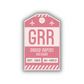 GRR Vintage Luggage Tag Sticker