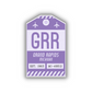 GRR Vintage Luggage Tag Sticker