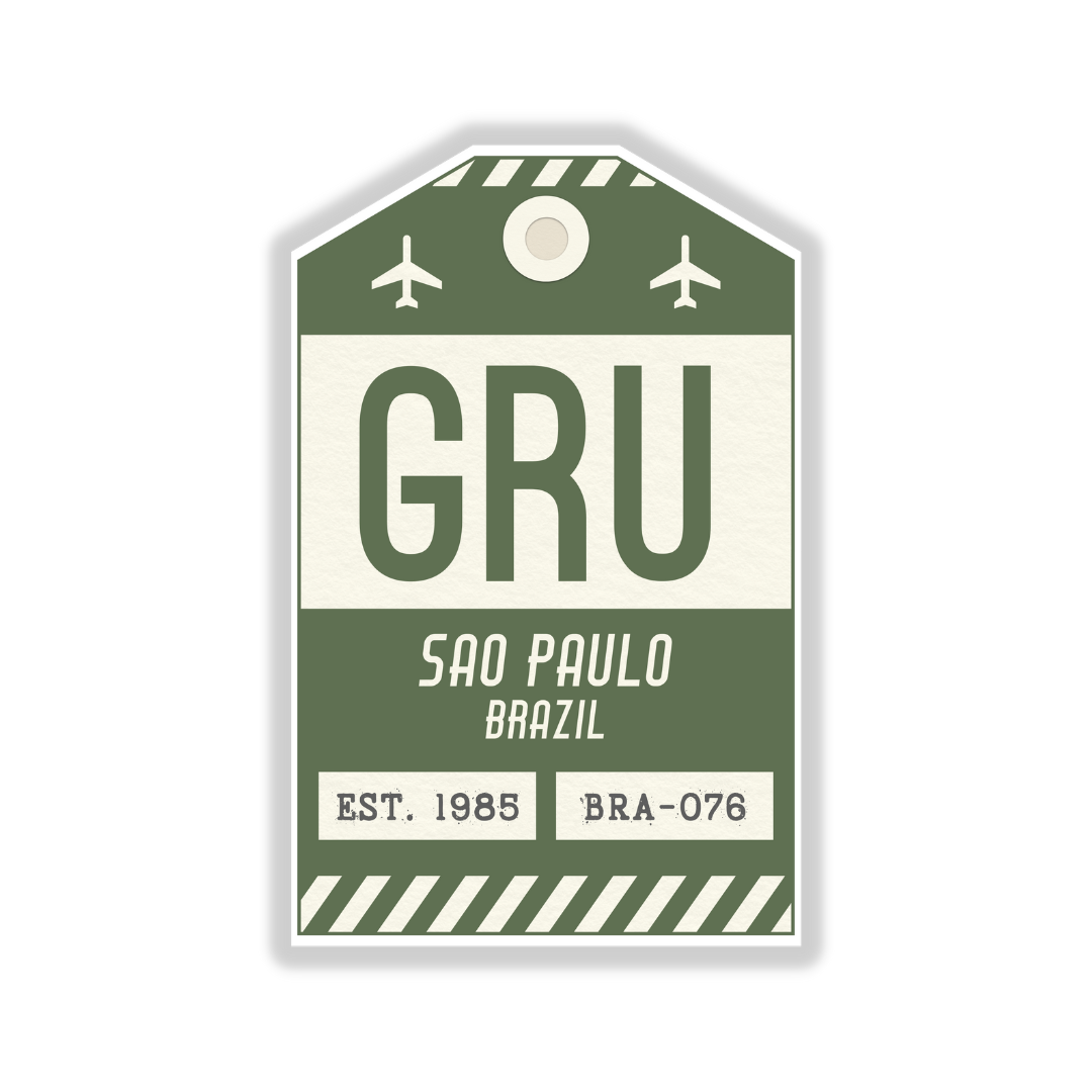 GRU Vintage Luggage Tag Sticker