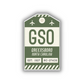 GSO Vintage Luggage Tag Sticker