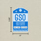 GSO Vintage Luggage Tag Sticker