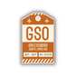 GSO Vintage Luggage Tag Sticker