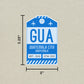 GUA Vintage Luggage Tag Sticker