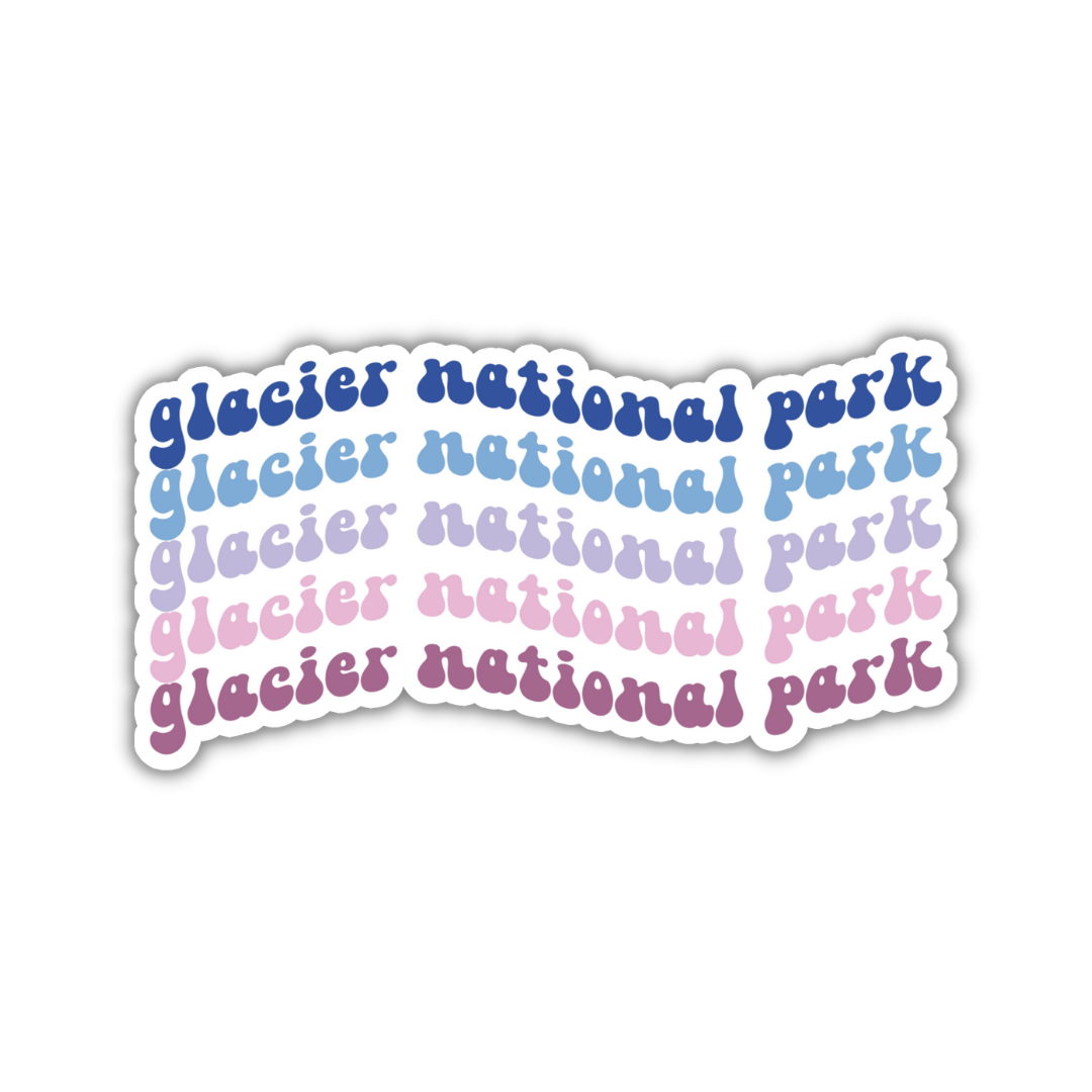 Glacier National Park Retro Sticker