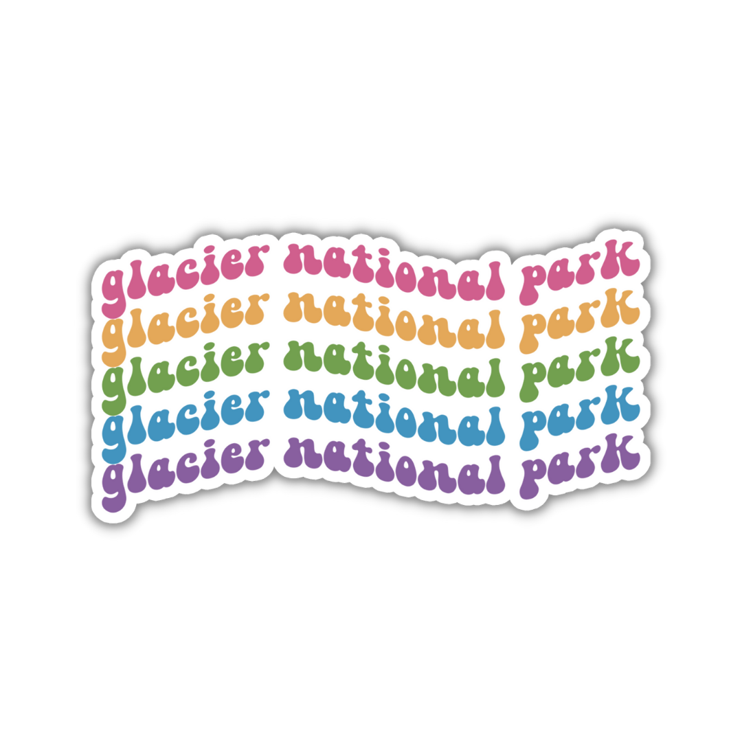 Glacier National Park Retro Sticker