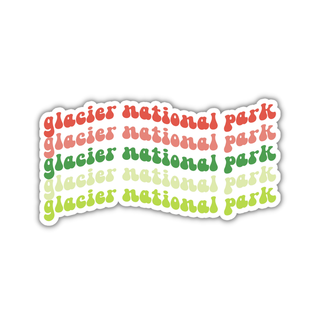 Glacier National Park Retro Sticker