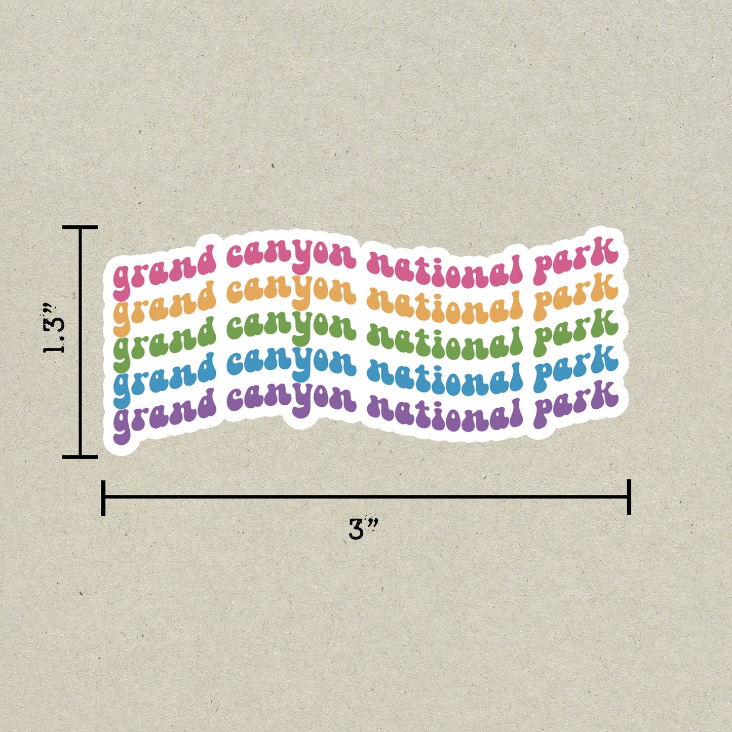 Grand Canyon National Park Retro Sticker