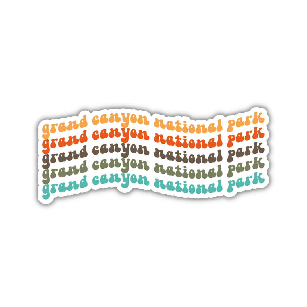 Grand Canyon National Park Retro Sticker