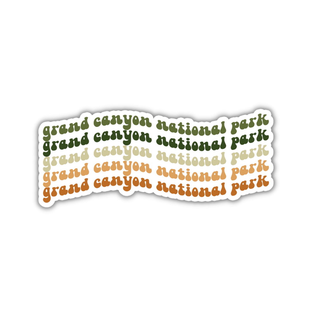 Grand Canyon National Park Retro Sticker