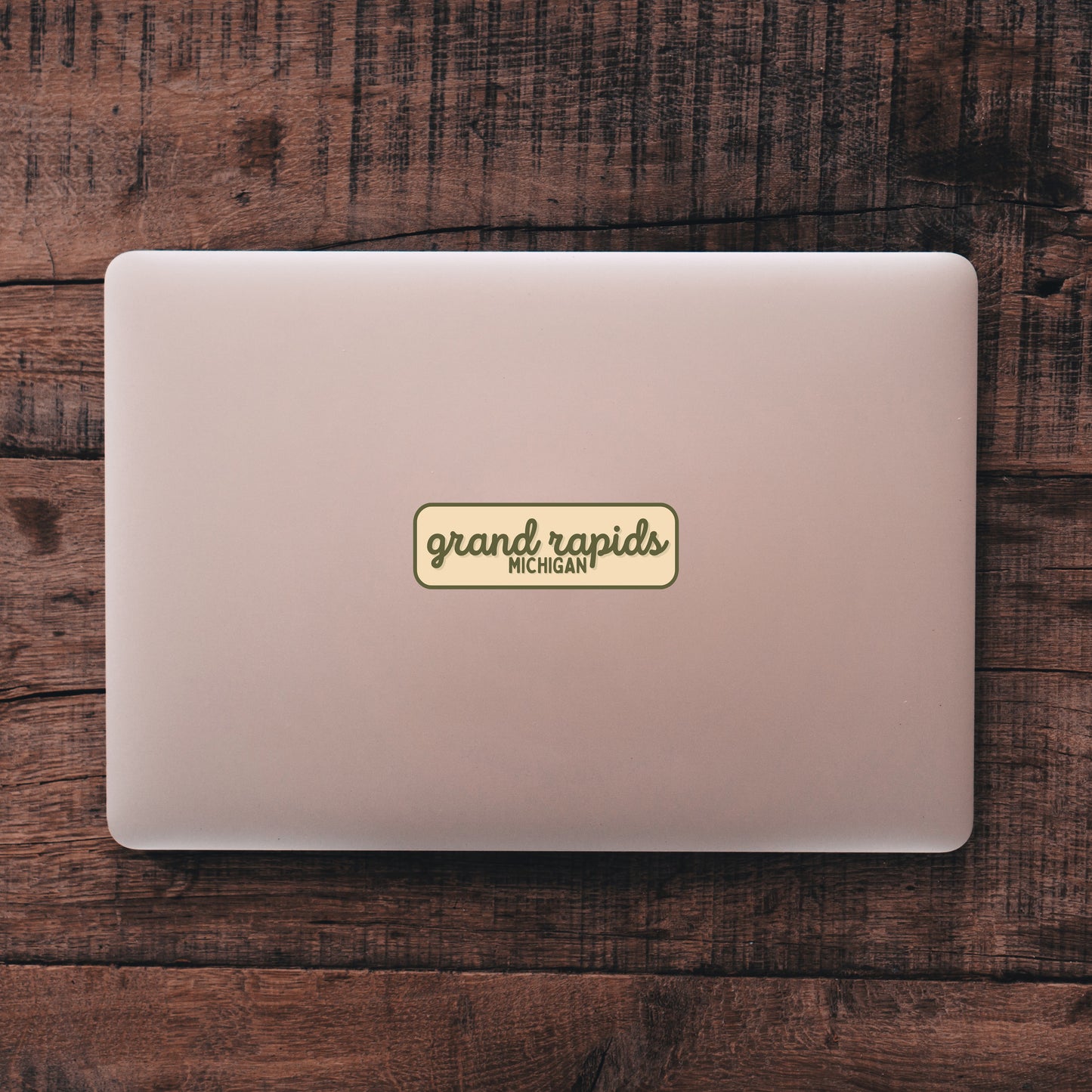 Grand Rapids, Michigan Retro Travel Sticker – Colorful Vinyl Decal for Laptop, Water Bottle & Luggage