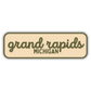 Grand Rapids, Michigan Retro Travel Sticker – Colorful Vinyl Decal for Laptop, Water Bottle & Luggage