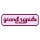 Grand Rapids, Michigan Retro Travel Sticker – Colorful Vinyl Decal for Laptop, Water Bottle & Luggage