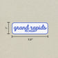 Grand Rapids, Michigan Retro Travel Sticker – Colorful Vinyl Decal for Laptop, Water Bottle & Luggage