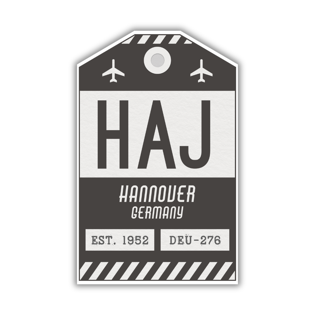 HAJ Vintage Luggage Tag Sticker