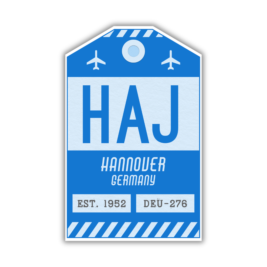 HAJ Vintage Luggage Tag Sticker