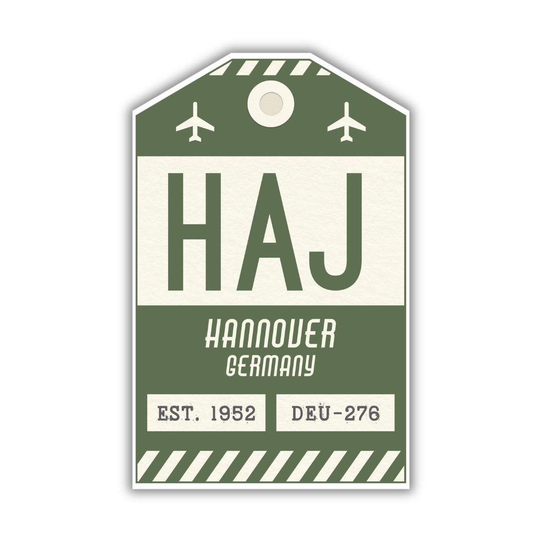 HAJ Vintage Luggage Tag Sticker
