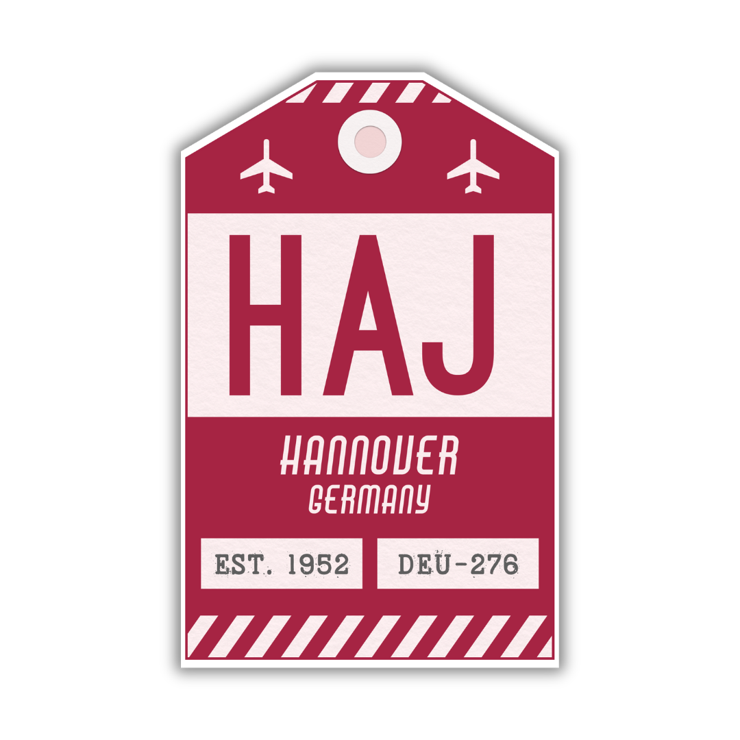 HAJ Vintage Luggage Tag Sticker