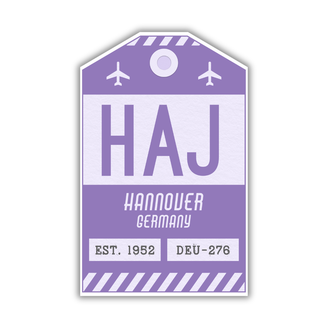 HAJ Vintage Luggage Tag Sticker