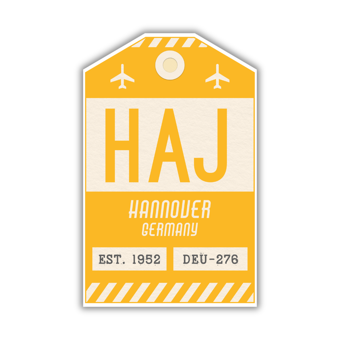 HAJ Vintage Luggage Tag Sticker