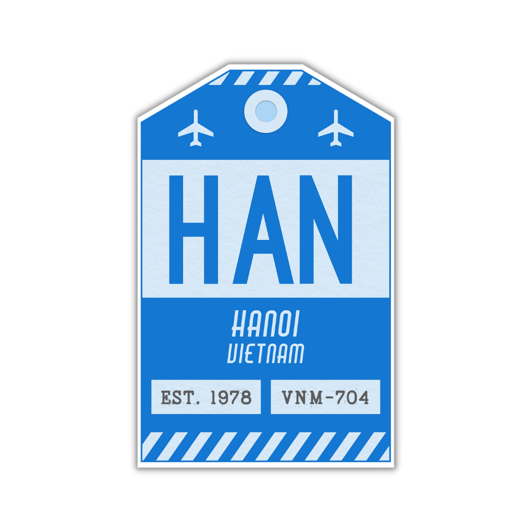 HAN Vintage Luggage Tag Sticker