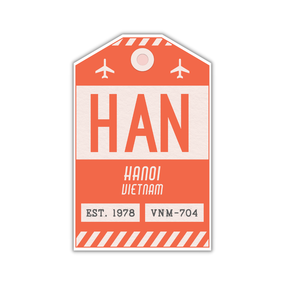 HAN Vintage Luggage Tag Sticker