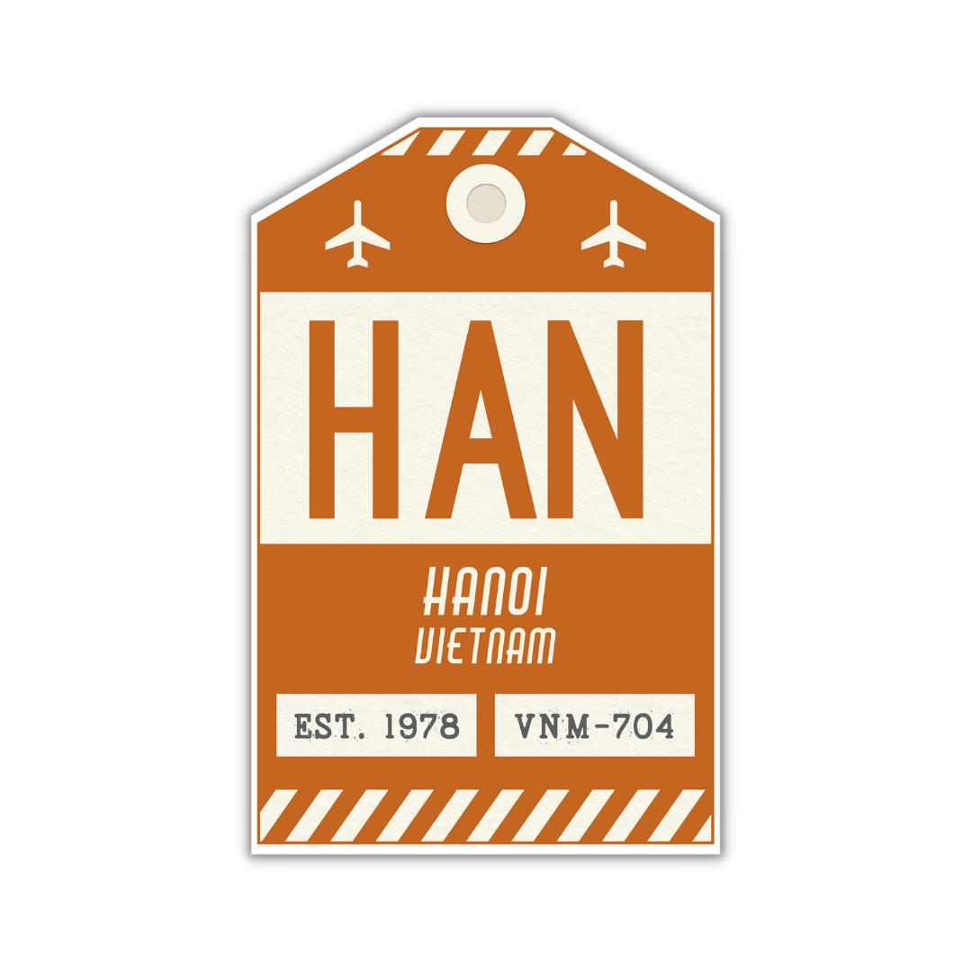 HAN Vintage Luggage Tag Sticker