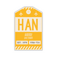 HAN Vintage Luggage Tag Sticker