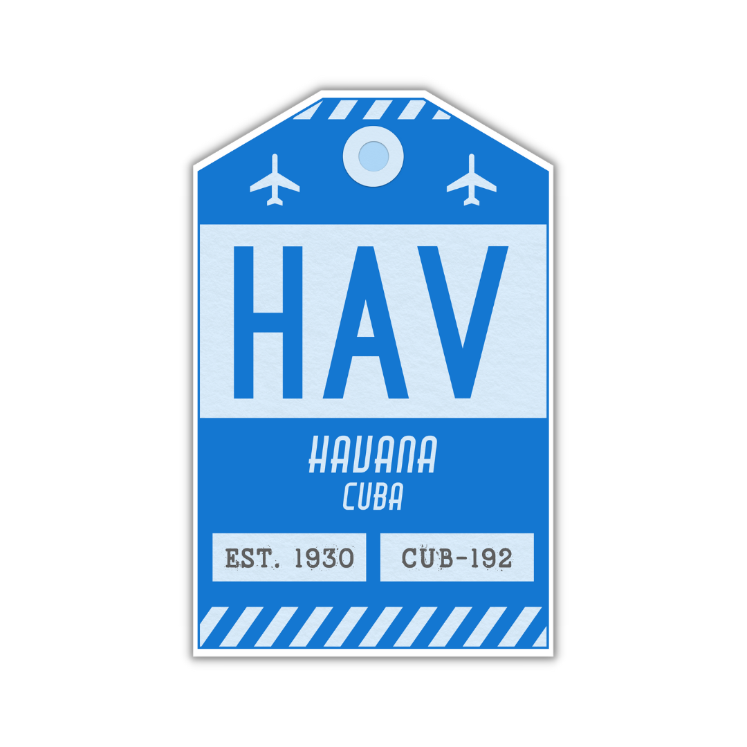 HAV Vintage Luggage Tag Sticker