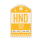 HND Vintage Luggage Tag Sticker