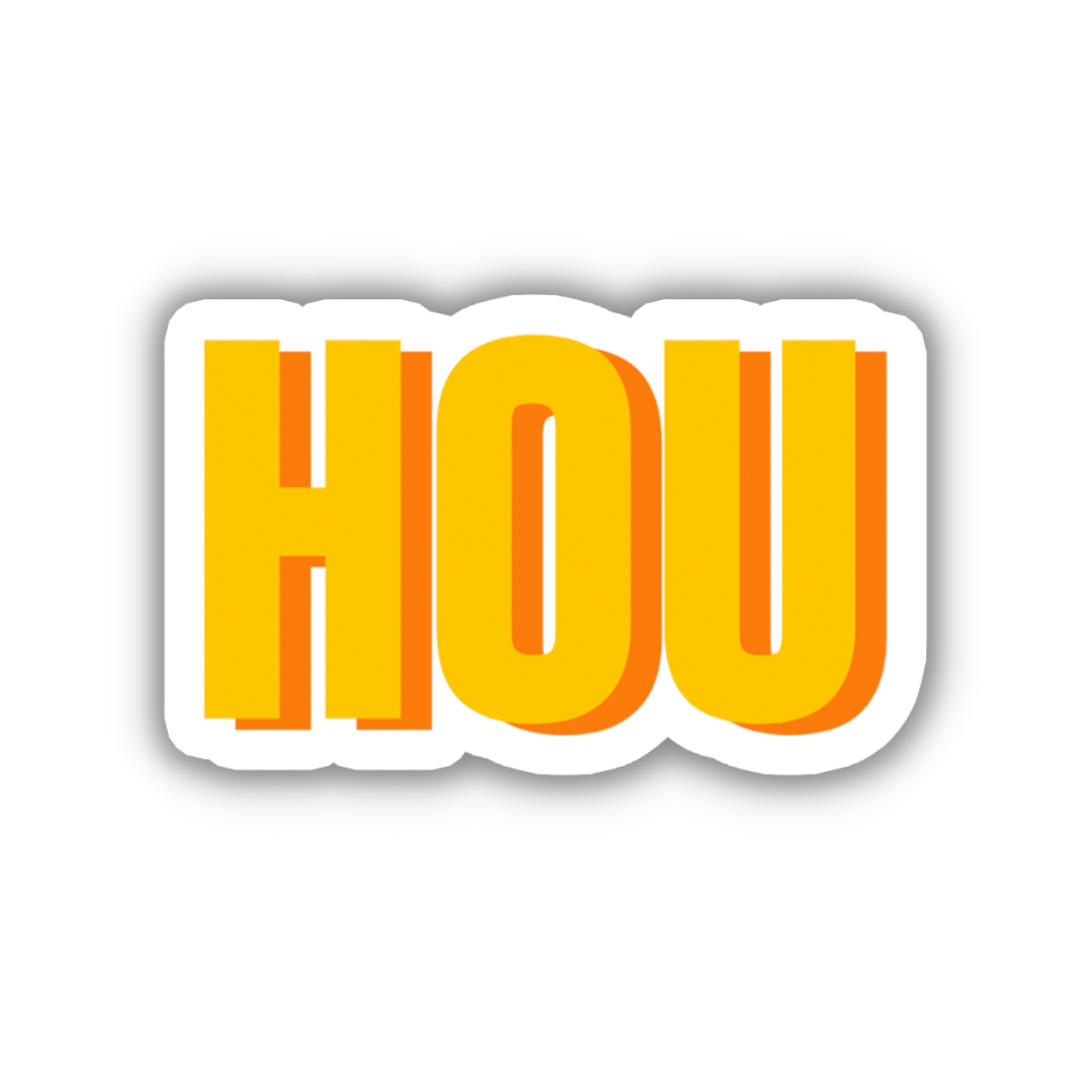 HOU Double Layered Sticker