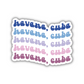 Havana, Cuba Retro Sticker