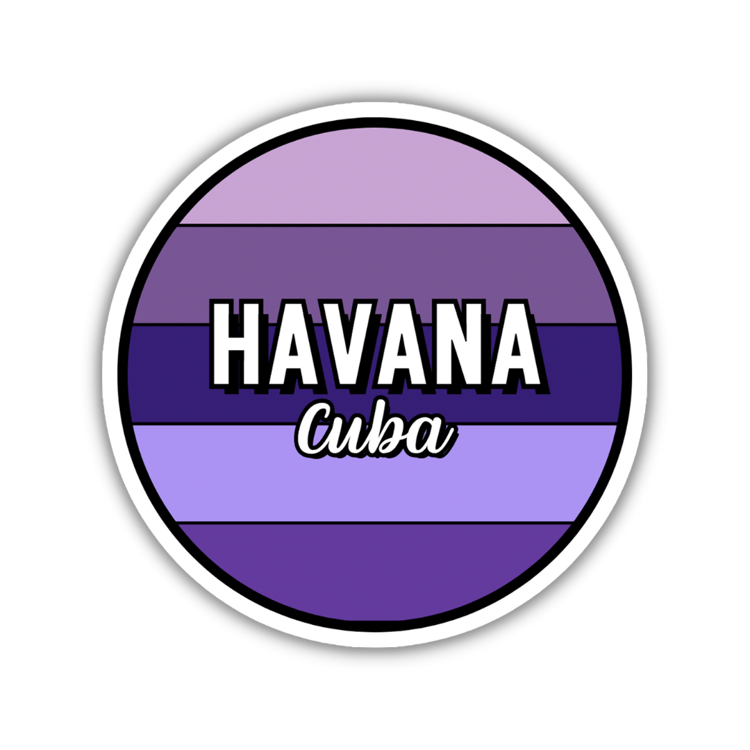 Havana, Cuba Circle Sticker