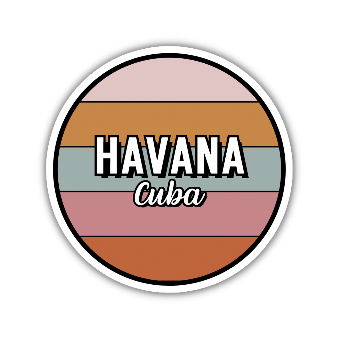 Havana, Cuba Circle Sticker