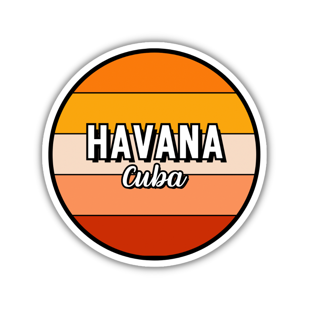 Havana, Cuba Circle Sticker