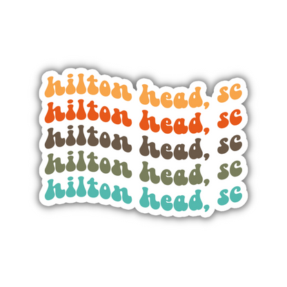 Hilton Head, South Carolina Retro Sticker